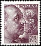 Spain 1949 General Franco 25 CTS Purple Brown Edifil 1048. 1048. Subida por susofe